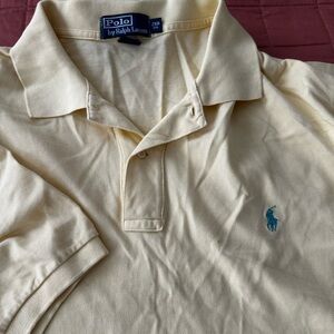 Ralph Lauren Cream Polo with Navy Label
